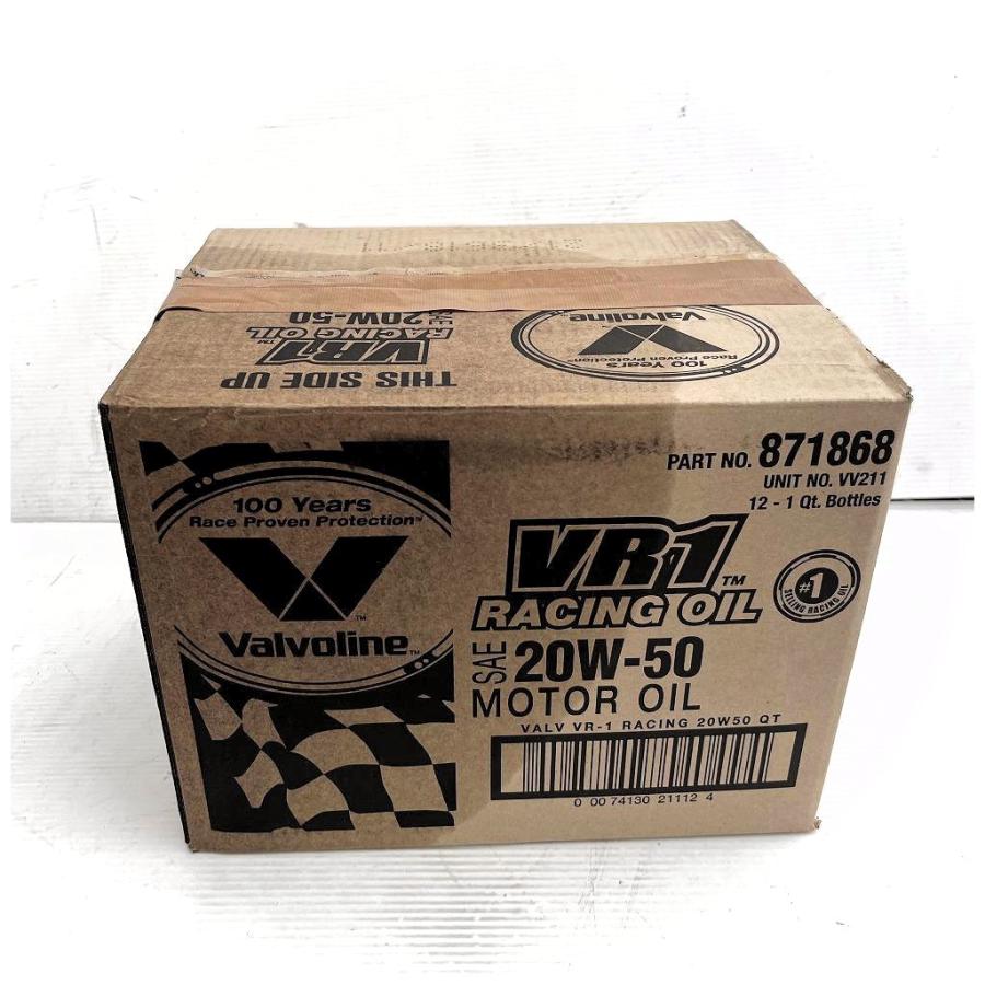 【　外箱ダメージ有り・数に限りがございます　】バルボリン Valvoline　VR1 Racing　レーシングオイル　20W-50　SN　1QT（946ml）お買得12本セット｜garageshop-eg｜02