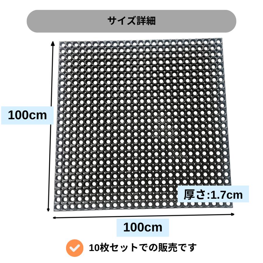 ラバーマット 10枚セット 1m×1m ぬかるみ対策 ゴムシート オート ラバーマット 10枚セット 1m×1m ぬかるみ対策 ゴムシート オート