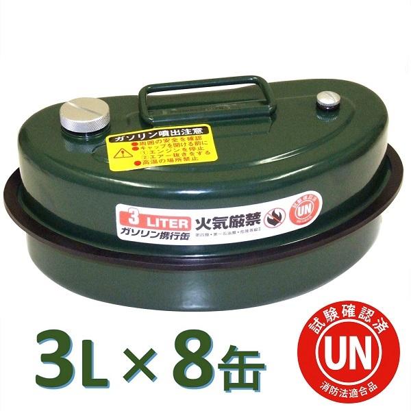 爆売り ガレージ ゼロ ガソリン携行缶 横型 3l Gzkk10 8缶 緑 Un規格 消防法適合品 ガソリンタンク亜鉛メッキ鋼板 工場直送 Mail1 Mycollege Com My