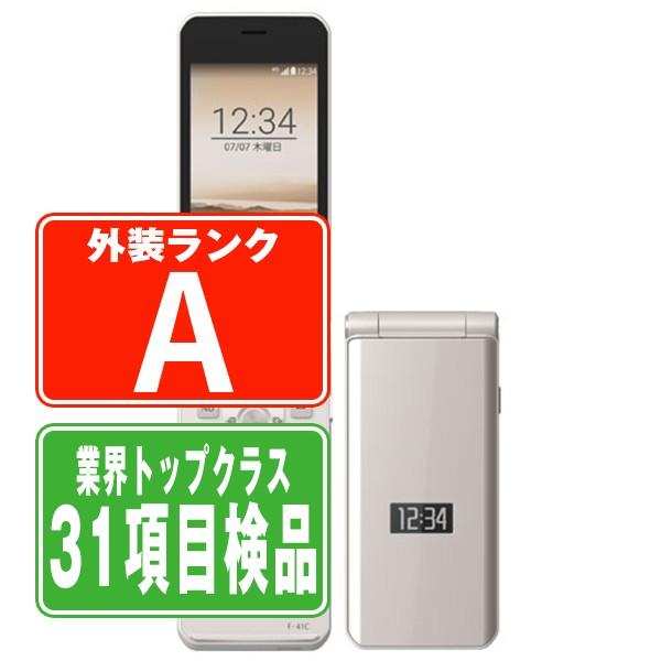 arrows F-41C ケータイ ベーシック ゴールド SIMフリー 中古 ガラケー