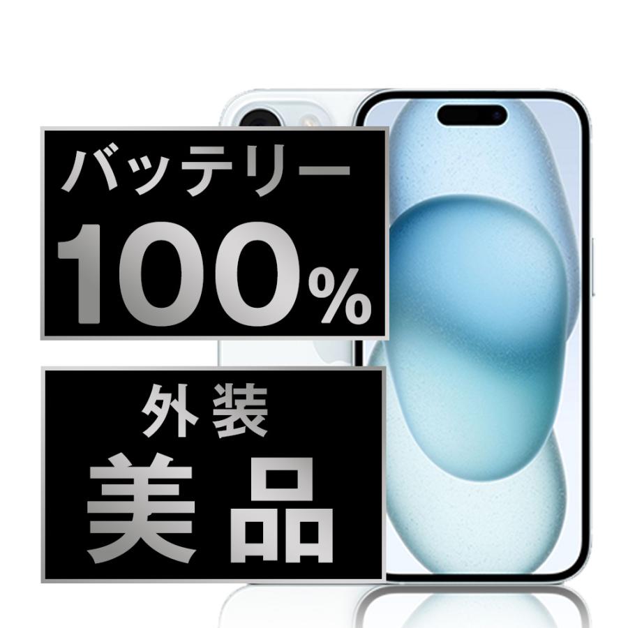 Apple - バッテリー100% 【中古】 iPhone15 Plus 128GB ブルー SIMフリー 本体 Aランク スマホ アイフォン アップル apple  【送料無料】 ip15plmtm2498a バッテリー100% iPhone15 Plus 128GB ブルー SIMフリー 中古