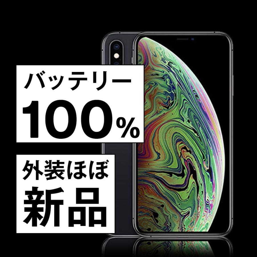 ②iPhoneX 64GB スペースグレイ SIMフリー バッテリー100％
