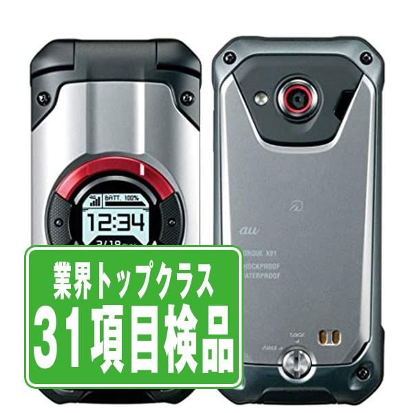 KYF33 TORQUE X01 シルバー SIMフリー 中古 ガラケー 本体 au 7日間返品OK あすつく kyf33sv6mtm