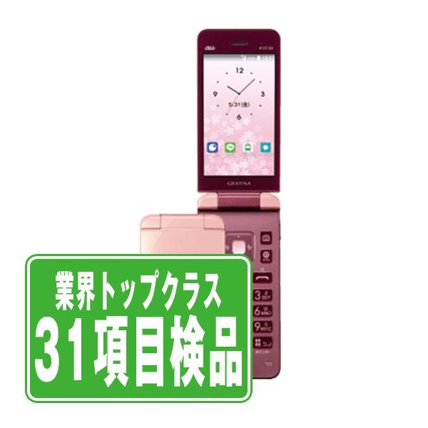 新品au GRATINA KYOCERA KYF39 SPA 桜色 KYOCERA（京セラ） KYF39 GRATINA 桜色 SIMフリー 中古 ガラケー 本体