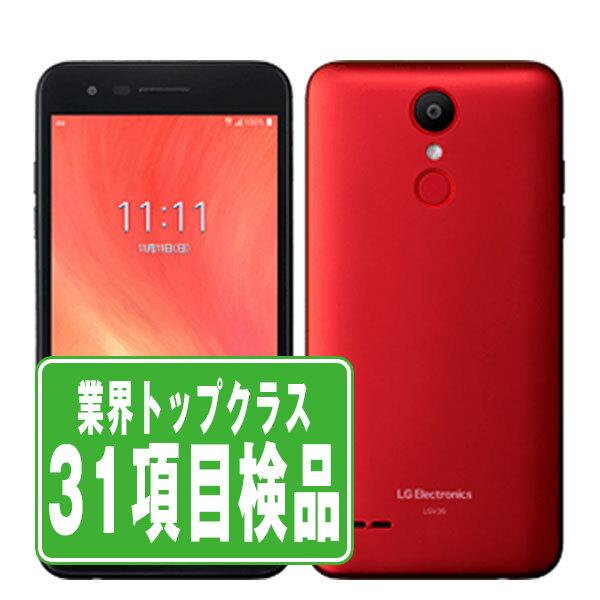 LGエレクトロニクス LGV36 LG it メタリックレッド SIMフリー au 中古  