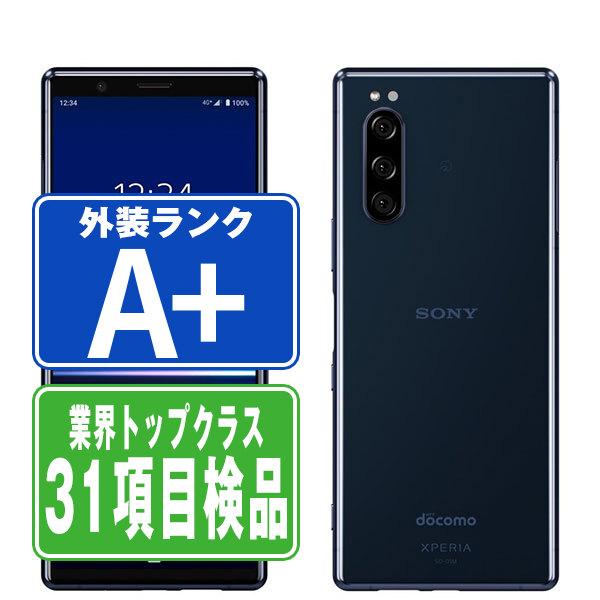Xperia SO-01M 5 ブルー SIMフリー ドコモ 中古 スマホ 本体 ほぼ新品