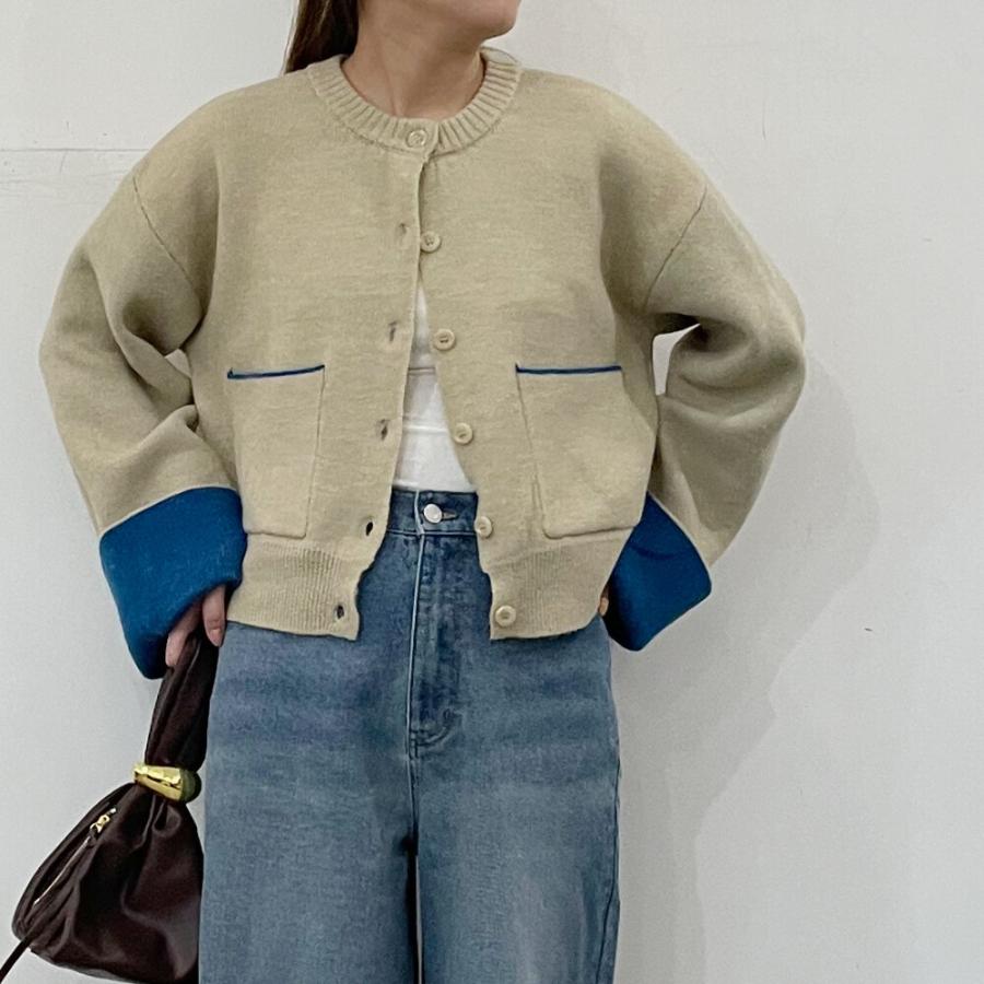 ドルチェ&ガッバーナ カーディガン　ニット　メンズ　バイカラー　アルパカ混 ドルチェ&ガッバーナ カーディガン ニット メンズ バイカラー