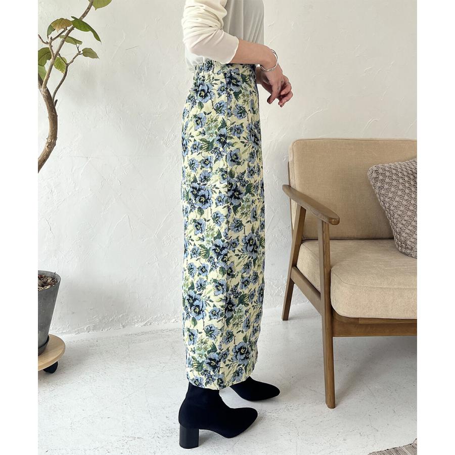 D&G フラワープリント タイトスカート 40 フロントジップゴブランタイトスカート ヴィンテージ フラワー