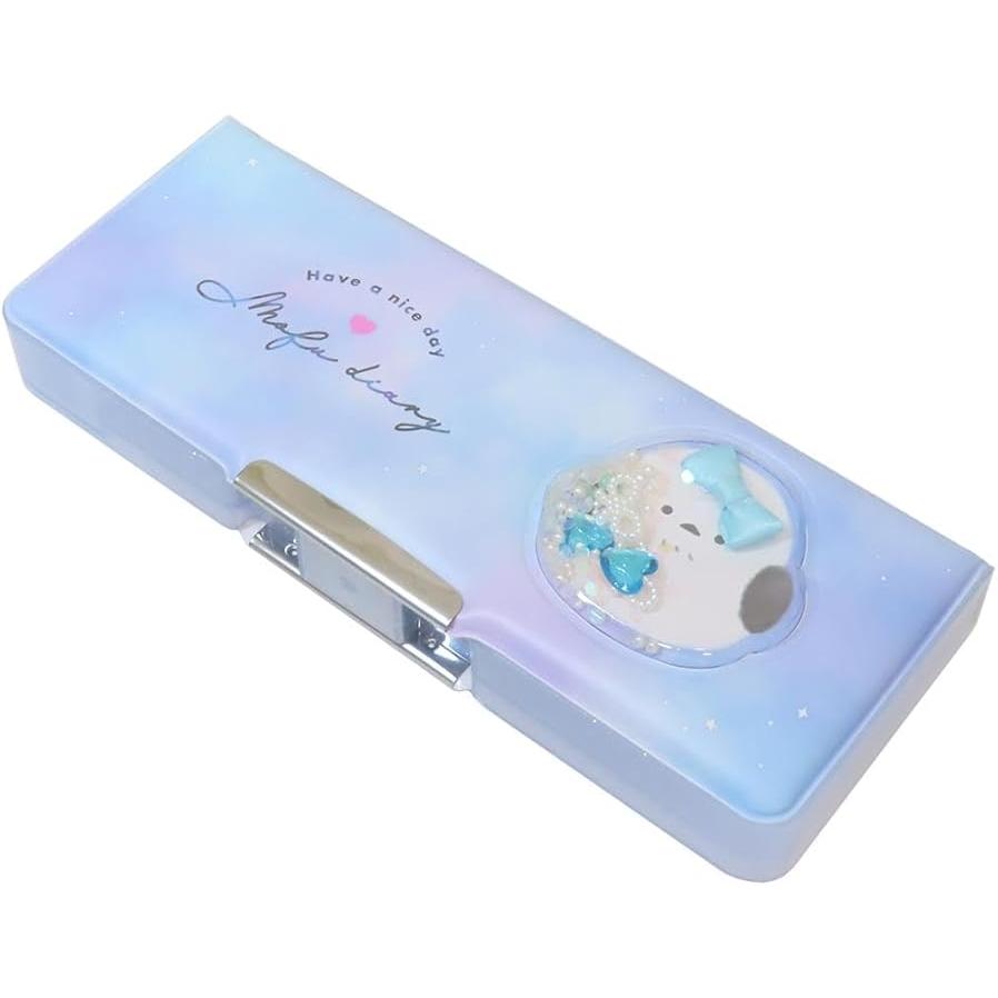 シマエナガ 筆箱 箱型 両面 シャカシャカ リボン入り ペンケース 筆