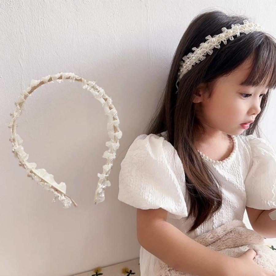 キッズ フォーマル カチューシャ ヘアアクセサリー 子供 髪飾り パール 
