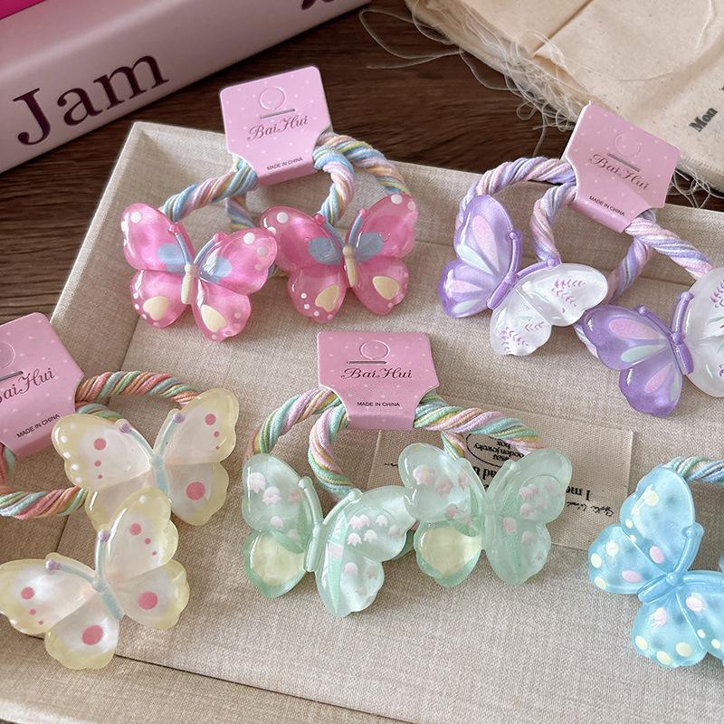 じゃらじゃら  ヘアゴム  カッコ可愛い！カラフル ♪  バタフライ✩.*˚ じゃらじゃら ヘアゴム カッコ可愛い！カラフル ♪ バタフライ✩.*˚