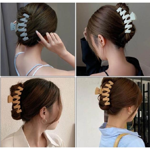 バンスクリップ 大 ヘアアクセサリー ヘアクリップ くすみ マットカラー しっかり 韓国 おしゃれ 髪留め｜garakuta-factory｜14