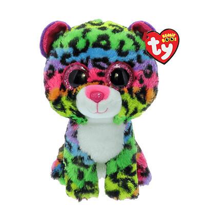 大きいTy Beanie Boos レインボー ヒョウ ぬいぐるみ80cmくらい ビーニーブーズ ty 〔 ドッティ 〕M レインボー ヒョウ レオパード