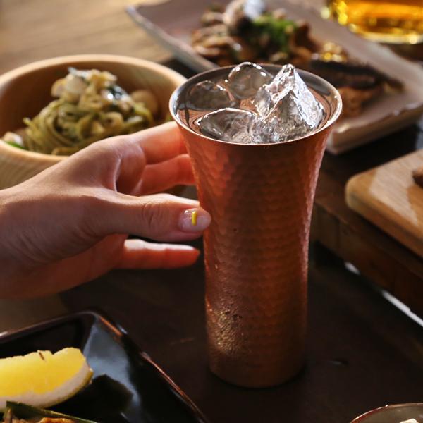食楽工房 アサヒ 銅 ビアカップ 380ml 純銅鎚目 ビールグラス 