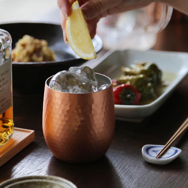 食楽工房 アサヒ 銅 ロックカップ 340ml 2個ペア 純銅 ロックグラス