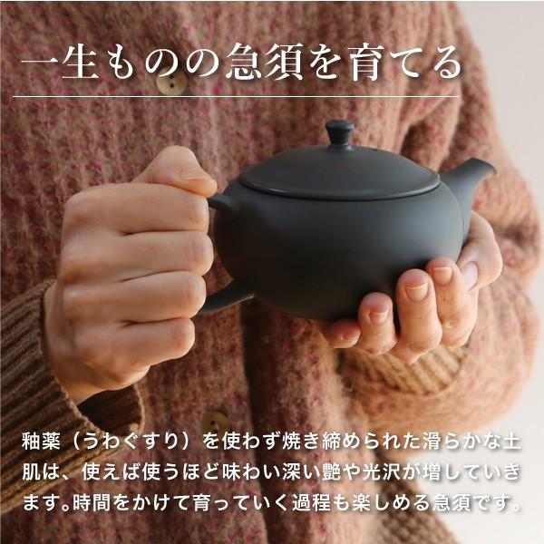 東屋 急須 平急須 後手 烏泥 常滑焼 黒 ティーポット 茶器 陶器 日本製