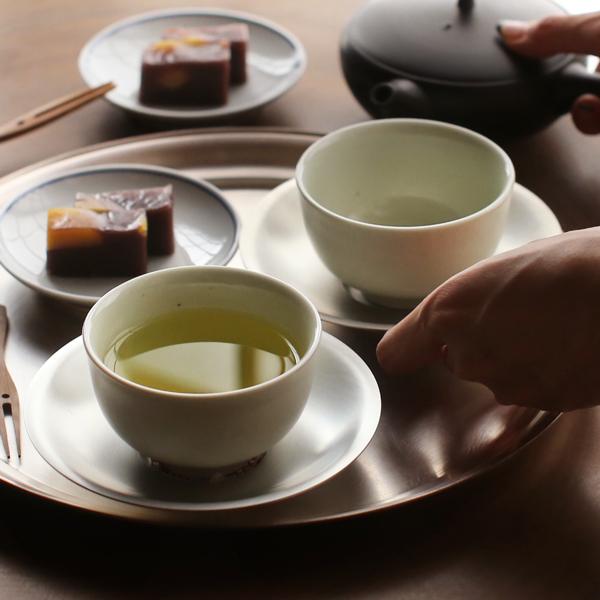 金属製茶托5枚揃い 四セットまとめて 茶托 セット 4.5寸 光悦茶托 銀地 5枚組 越前漆器 あたかや 国産