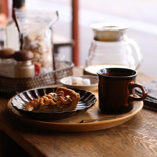 東屋 山茶盆 欅（ケヤキ） トレイ トレー 挽物 お盆 日本製
