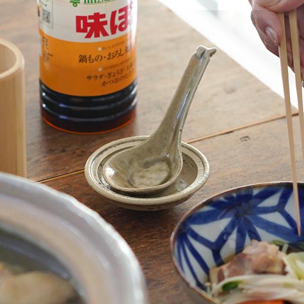 東屋 散蓮華 松灰 伊賀焼 日本製 陶器 レンゲ スプーン : がらんどう