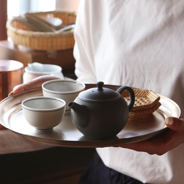 東屋 急須 丸急須 後手 烏泥 常滑焼 黒 猿山修 ティーポット 茶器 陶器