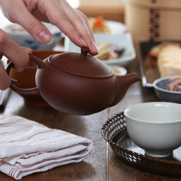 東屋 急須 平急須 後手 朱泥 常滑焼 茶 猿山修 ティーポット 茶器 陶器