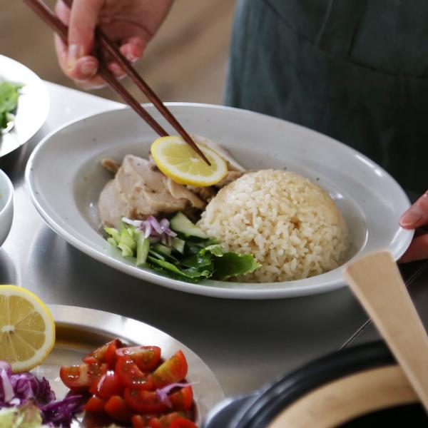 東屋 白吉 波佐見焼 お皿 楕円皿 リム皿 カレー スパゲッティ