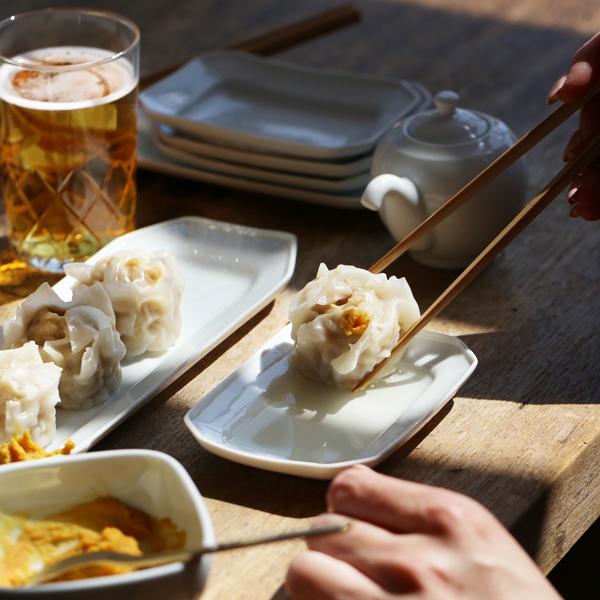 東屋 隅切 四角 波佐見焼 お皿 プレート 光春窯 角皿 小皿 日本製