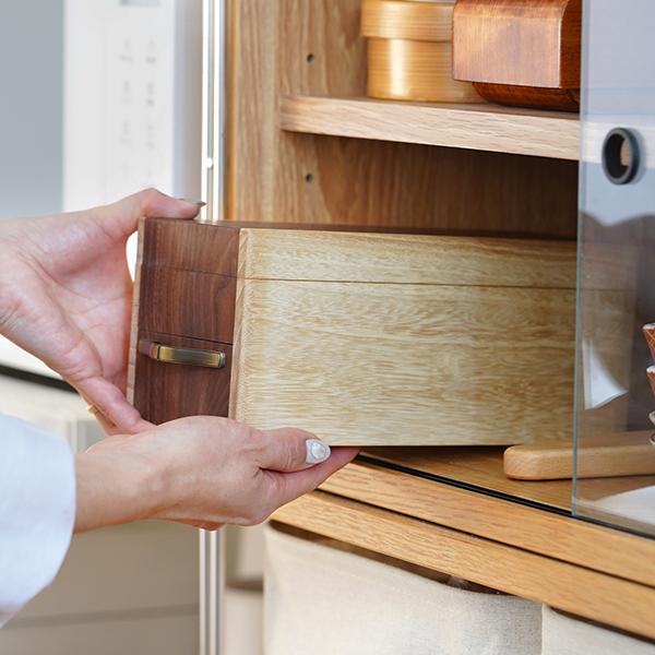 台屋 鰹節削り器 キリノ 引き出し式 ウォルナット 箱型 桐 日本製 三条