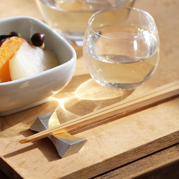 能作 箸置 月 金箔 5ヶ入 錫 テーブルウェア ギフト 記念品 プレゼント