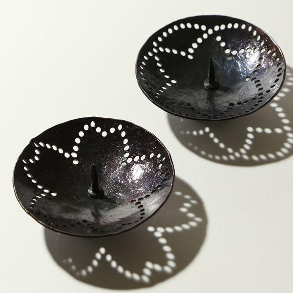 和ろうそく 透かし燭台 桜（J）小 鍛冶工房弘光 ろうそく立て