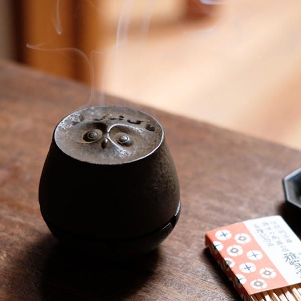 香炉 慧（けい） ふくろう 高岡鉄器 : がらんどう 手仕事品と贈り物