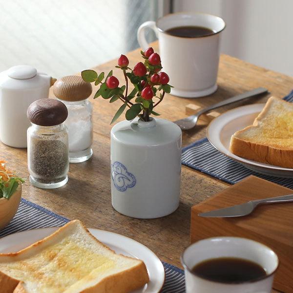 上出長右衛門窯 分銅型一輪挿し 大 結び雁金文 一輪挿し 花瓶 花器 花