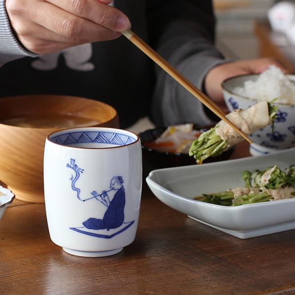 上出長右衛門窯 湯呑 笛吹 昇龍 九谷焼 干支 辰年 正月 : がらんどう