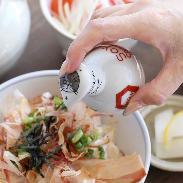 KUTANI SEAL(クタニシール) ネコジェラシー しょうゆ差し 70ml 猫 陶器