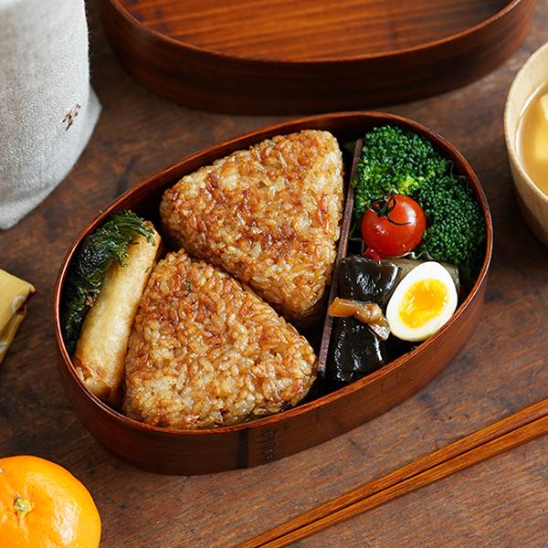 曲げわっぱ 摺り漆の弁当箱 （蓋深仕様） 中 わっぱ弁当 漆塗り 拭き漆