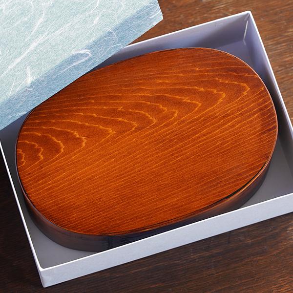 曲げわっぱ 摺り漆の弁当箱 （蓋深仕様） 大 わっぱ弁当 漆塗り 拭き漆