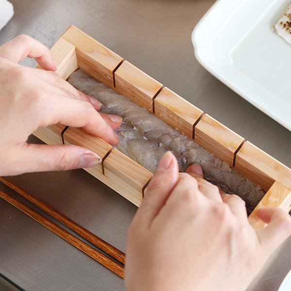 木屋 日本橋木屋 押し寿司器 小 五つ切り ガイド付き 箱寿司 押し寿司