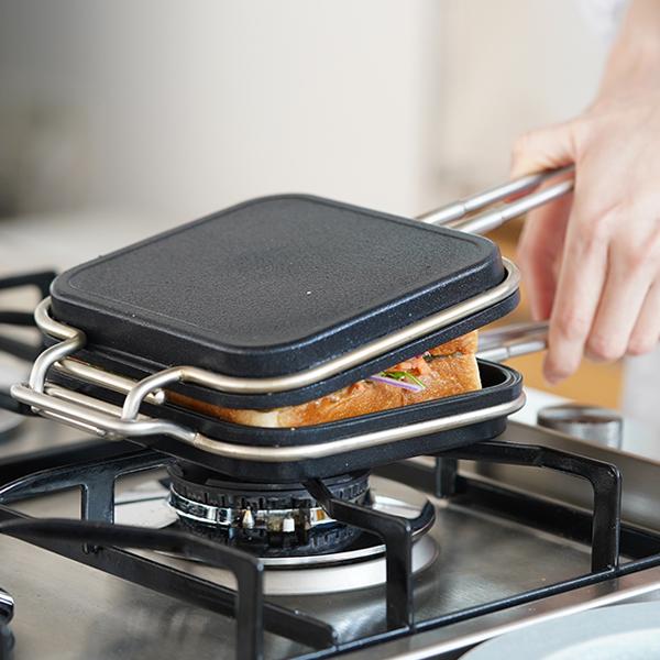 家事問屋 ホットパン ホットサンドメーカー IH対応 : がらんどう 手