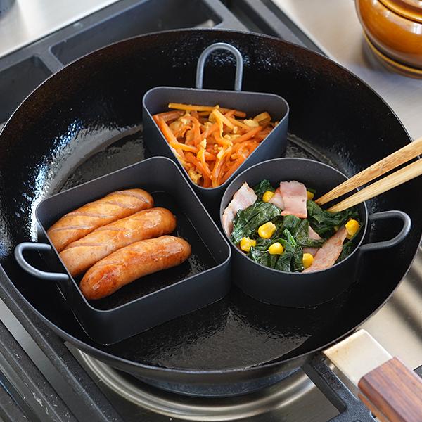 家事問屋 調理リング 丸 フッ素加工 型 目玉焼き ハンバーガー お弁当