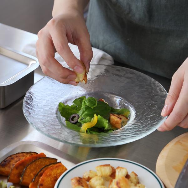 木村硝子店 ヒップ 8インチ カクテルプレート 220mm ガラス皿 スープ皿