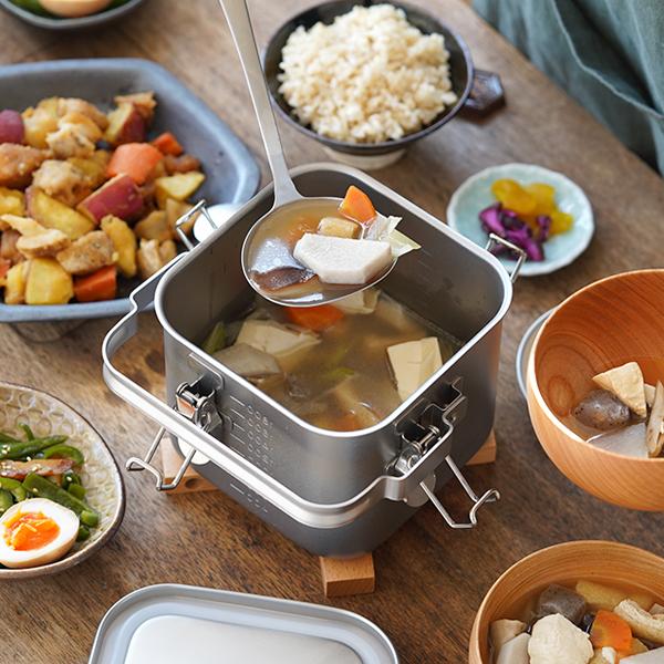 仔犬印 角型給食缶ミニ ステンレス 保存容器 持ち運び IH対応 仔犬印 角型給食缶ミニ ステンレス 保存容器 持ち運び IH対応