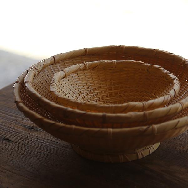 公長齋小菅 そばざる高台付きM 竹ざる 竹かご 竹籠 蕎麦ざる 竹製 京都