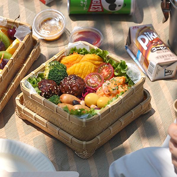 公長齋小菅 弁当かご 角型 S ナチュラル ピクニック 弁当箱 京都