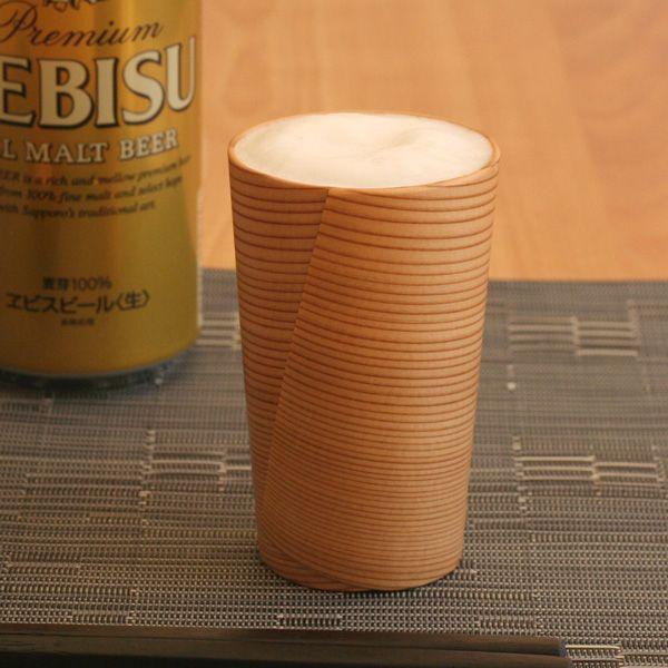 曲げわっぱ ビアカップ 小 栗久 ビールグラス ビアグラス 父の日 還暦 