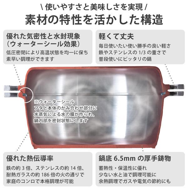KING Series 無水鍋 20 HALムスイ アルミ 両手鍋 IH対応 無水調理 日本