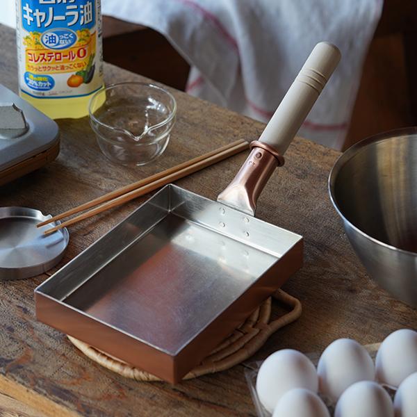 中村銅器製作所 銅玉子焼鍋 13長 銅製 フライパン 玉子焼き器 錫引き