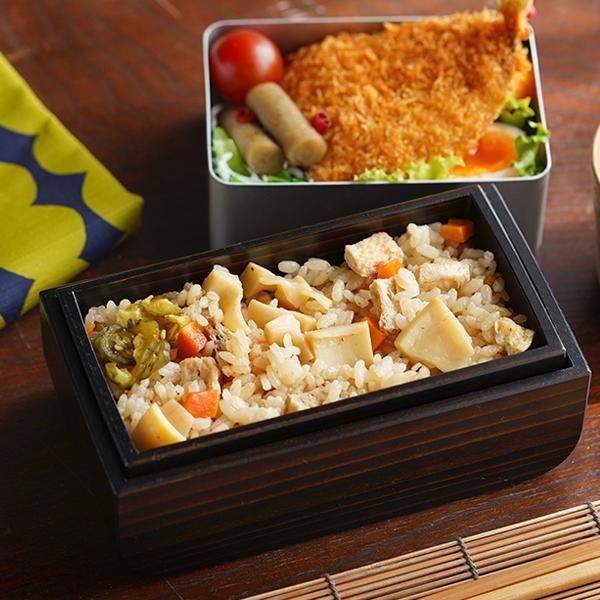 NOKO カブセル弁当箱 黒漆塗（小） 大河内家具工房 漆塗り 木曽漆器