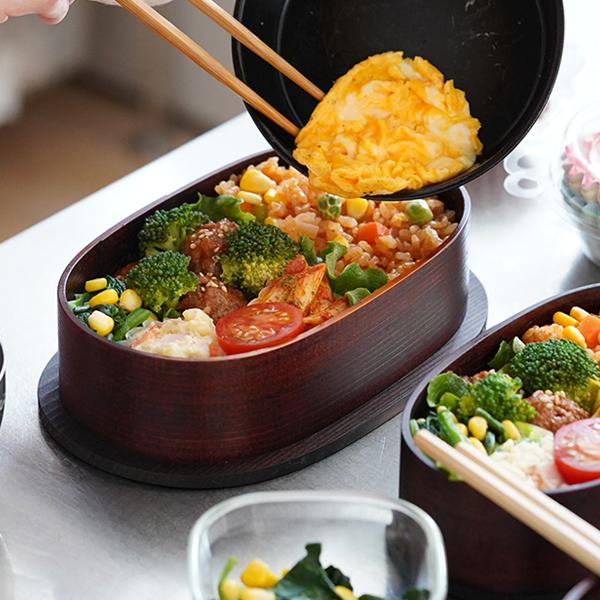 曲げわっぱ 大館工芸社 小判弁当 大 ふきうるし塗 わっぱ弁当 曲げわっぱ 大館工芸社 小判弁当 大 ふきうるし塗 わっぱ弁当