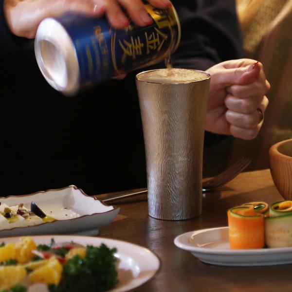 大阪錫器 タンブラー マニベール 大 錫 ビールグラス ハイボール ビアカップ 名入れ 贈り物_5