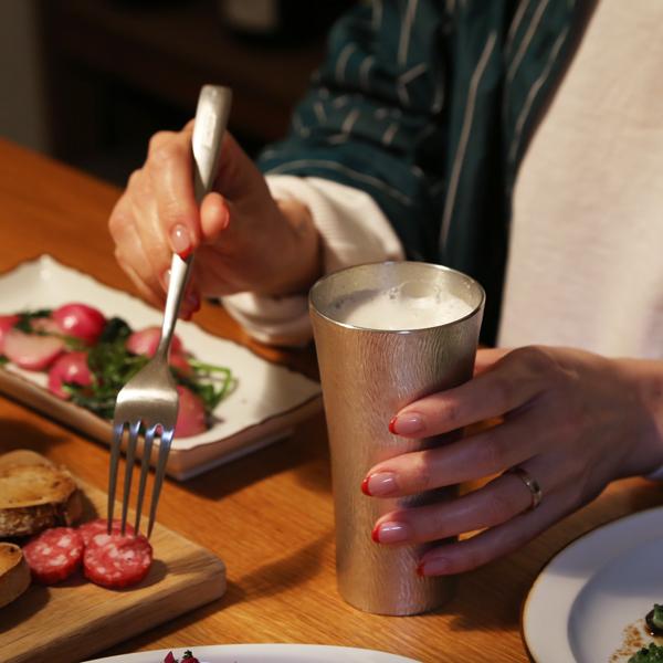 大阪錫器 タンブラー マニベール 大 錫 ビールグラス ハイボール ビアカップ 名入れ 贈り物_7